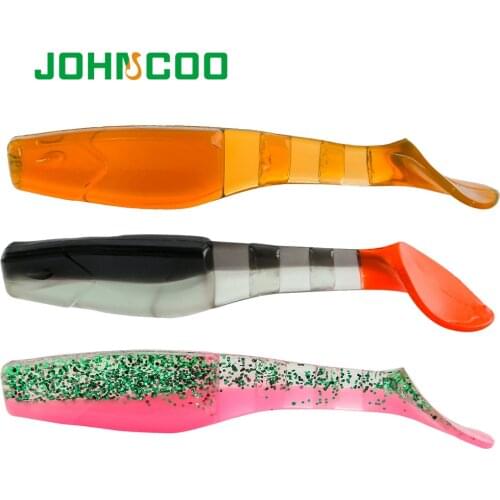 JOHNCOO 6pcs Soft Fishing Lures 75mm4.5g Magic Lures For Shad Fishing Soft Bait Worm Isca Artificial Carp Fishing Tackle 5Color