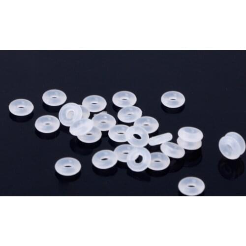 N58F 100PCS Silicone Rubber Stoppers Ring Bead Spacer Charm Bracelet For Jewelry DIY