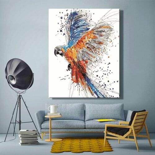 Paint by number art painting by numbers Be riotous with colour Animal Butterfly fish bird Parrot manual Originality Artwork