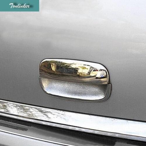 Tonlinker Tailgate bowl/handle Cover Stickers For Citroen C5/C4 classic/C-Elysee Car Styling 1 Pcs Stainless steel Cover sticker