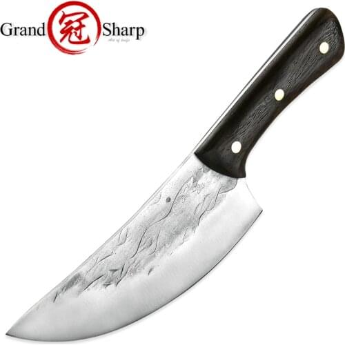 Vegetable Meat Cleaver Full Tang Butcher Knives Chef Kitchen Knife Set BBQ Camping Fishing Cooking Tools Dropshipping Product