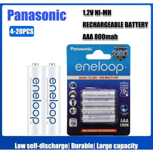 Original Panasonic Eneloop 1.2V 800mah AAA Rechargeable Batteries For Camera Flashlight Toy Remote Control Pre-Charged Battery