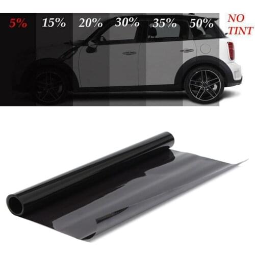 6m Black Car Window Tint Film Sheet 5% 15% 30% 50% VLT UV Insulation For Auto Home Window Glass Solar UV Protector Sticker