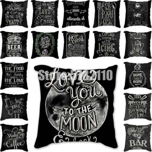 Throw Pillow Case 45x45 Chalk Art Print War White Horse Cushion Cover Sets for Chair Sofa Decorative Home Farmhouse Decor