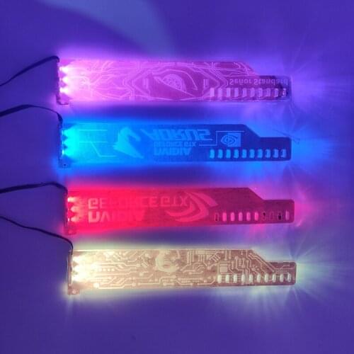 GPU card bracket Frame RGB(12V)/ Aurora(5V) LED VGA card holder Chassis belief lamp jack Light pollution ASUS AURA