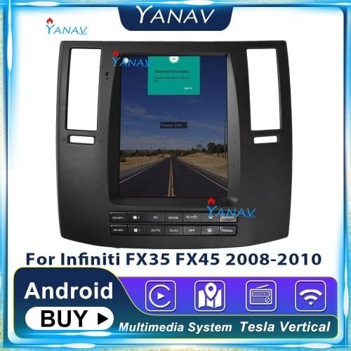 Android System GPS Navigation Car Auto Radio For Infiniti FX35 FX45 2008 2009 2010 Multimedia DVD Player Stereo Tesla Vertical