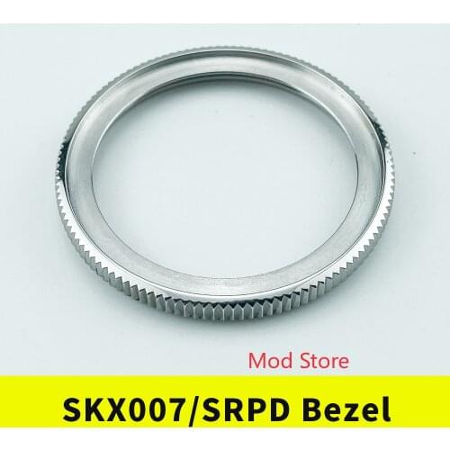 SKX007/SKX173/SKX011/SRPD Coin Edge Bezel Silver Polished Finish 316L Stainless Steel High Quality Includ Gasket