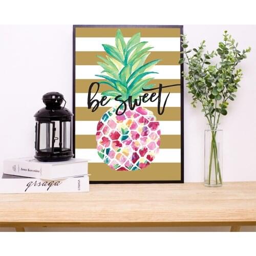 Modern pineapple Art Nordic Posters And Prints Wall Pictures Canvas Painting Kids Wall Pictures Creative Home Decoration
