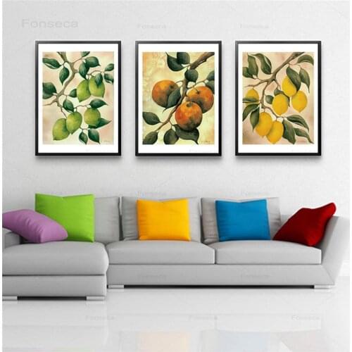 Traditional Chinese Fruits Posters And Prints Wall Art Canvas Painting Dining Room Decoration for Kitchen Wall Pictures