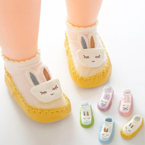 Spring And Autumn Summer Baby Floor Shoes Cartoon Early Education For Girl Toddler Footwear Cotton For Boy Non-Slip Soft Socks
