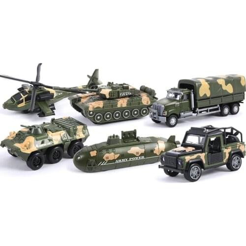 Military 1:52 Simulation Pull Back Truck Car Model Toy Alloy Diecast Vehicle Aircraft Tank Armored Toys for Children Boys S042