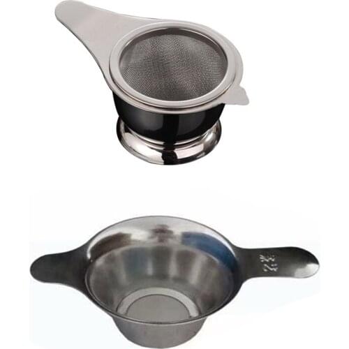 High Quality Stainless Steel Tea Strainer Fine Mesh Tea Leaf Funnel Filter Kitchen Funnel Filters