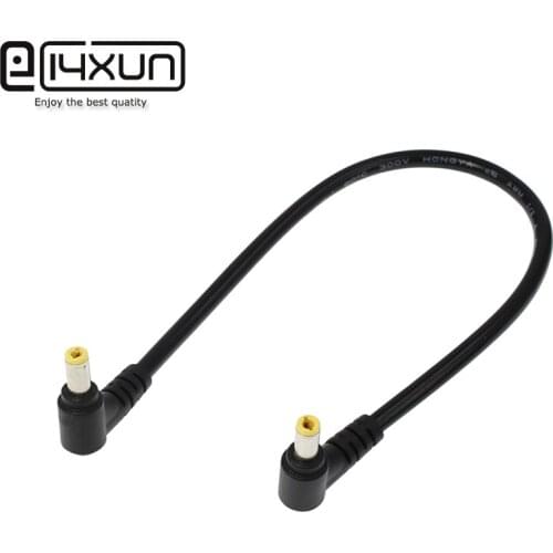 1Pcs DC Power Cord 5.5x2.1 5.5*2.1mm Both 90 Degree Angel Type Cable 22AWG 5.5/2.1mm Plug Supply Adapter 3A 30cm Length
