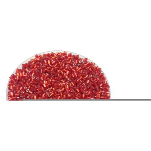 16g 1000pcs 2*3mm Red Silver Lined Tube Loose Spacer Beads Cezch Glass Seed Beads Handmade Jewelry Making DIY Garment Bead