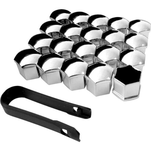 20pcs 17 19 21mm Wheel Nut Bolt Head Cover Cap Head Cover Cap Wheel Nut Bolt Electroplate Tire Wheel Screw Bolts Wheel Hub Nut