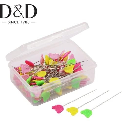 100 Pieces Sewing Pins Ball Little Bear Head Pins Straight Quilting Pins for Dressmaker Jewelry Decoration DIY Sewing Tools