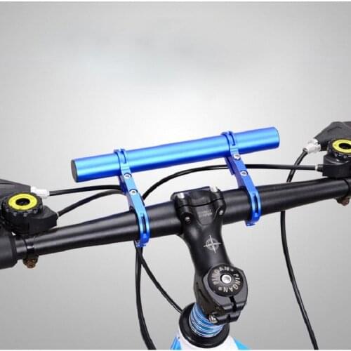 Double-Pole Aluminum Bicycle Handlebar Holder MTB Bike Extended Stopwatch Lamp Flashlight Bracket Lightweight and Durablle