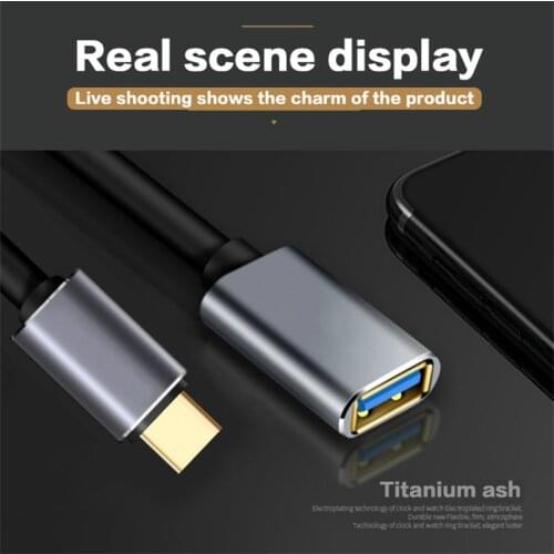 USB C Type C OTG Cable to USB 3.0 Adapter male to female Fast Charging Data Cable for Macbook pro samsung galaxy s8 s9 huaweip20