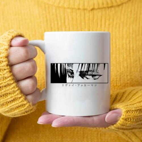 Attack on Titan Coffee Mug 11oz White Ceramic Tea Cup Home Morning Milk Mugs Friends Birthday Gift Travel Tea Mugs