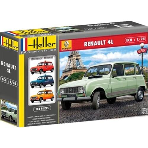 HELLER Kit 1/24 Renault 4L STREET CAR or fireman police versions