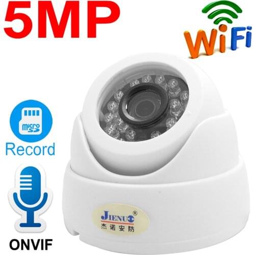 JIENUO Dome 5MP Wireless IP Camera 1080P Indoor Waterproof Audio Cam Cctv Security Surveillance IPCam Onvif HD WIfi Home Camera