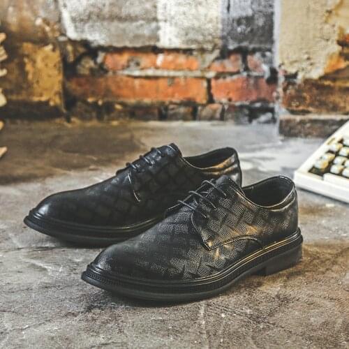 Yomior Autumn Spring Business Men Dress Shoes Black Vintage British Formal Leather Loafers Wedding Work Italian Shoe Men Oxfords