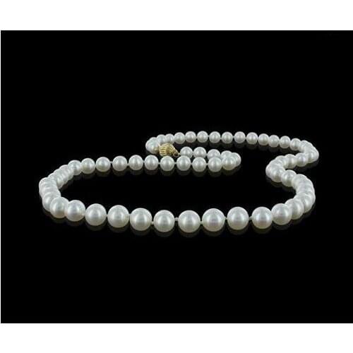 New Arrival Favorite Pearl Necklace AAA 7-8MM White Cultured Freshwater Pearl Necklace Wedding Birthday Party Lady Gift