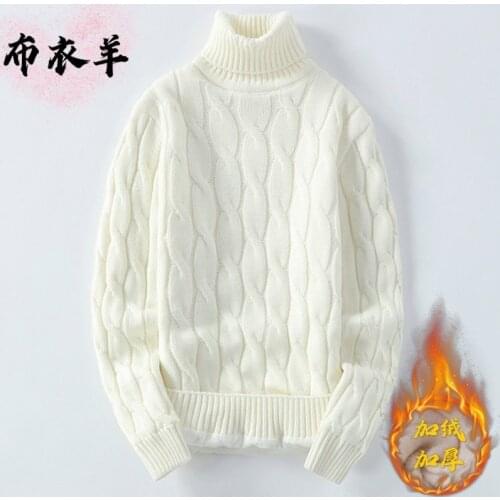 New cashmere thickened high neck sweater for mens slim fitting Pullover