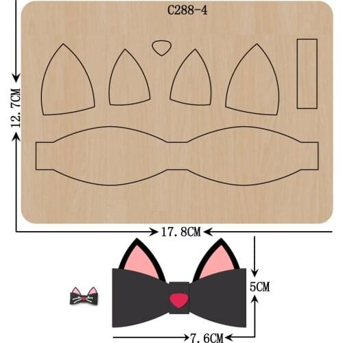 New BOW Wooden die Scrapbooking C-288-4 Cutting Dies Compatible with most die cutting machines