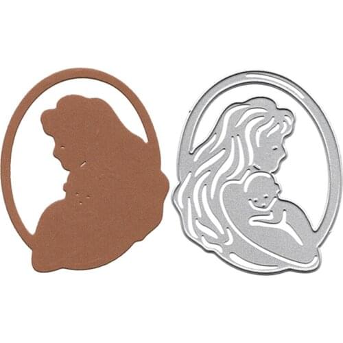 Mom and Baby Metal Cutting Dies Scrapbooking Embossing Folders for Greeting Card Making Craft Stencil Hobby Punching Paper Dies