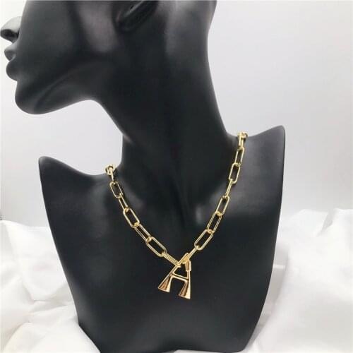 Necklace 26 Letters Pendant Copper Mini A-Z Letters Sparkling Collar Accessories Fashion Retro High-End Simple Temperament Party