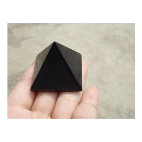 A++Top quality Natural obsidian nunatak pyramid femh shui decoration apotropaic Healing Pyramid 35mmx35mm Wholesale