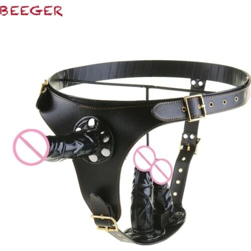 BEEGER luxurious Removable Strap On Dildo Lesbian Sex Toy Three Dildo With Strap on harness Strap on Penis