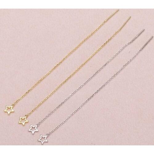 2 Color 925 Sterling Silver Pearl Earrings Fashion Drop Earrings Findings Jewelry Parts Fittings Womens Accessories