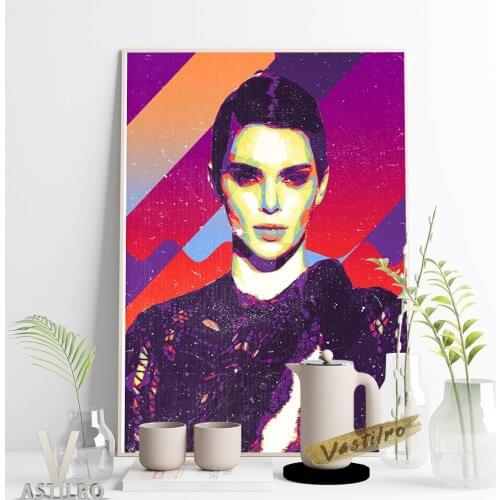 Kendall Jenner TV Personality Art Prints Poster Fashion Model Sexy Girl Magazine Album Canvas Painting Fans Gift Room Home Decor