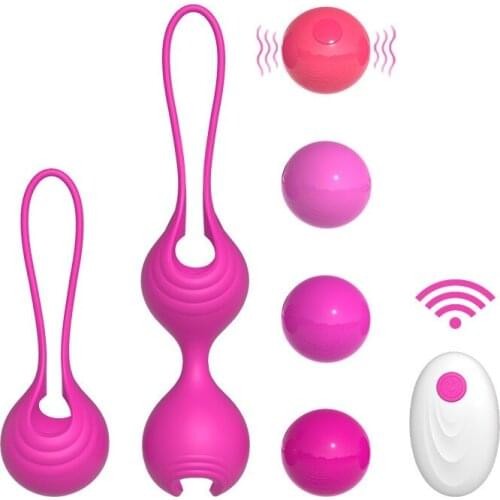Vibrator Set Safe Silicone Smart Ball Kegel Ball Ben Wa Ball Vagina Tighten Exercise Machine Vaginal Geisha Sex Toys for Women