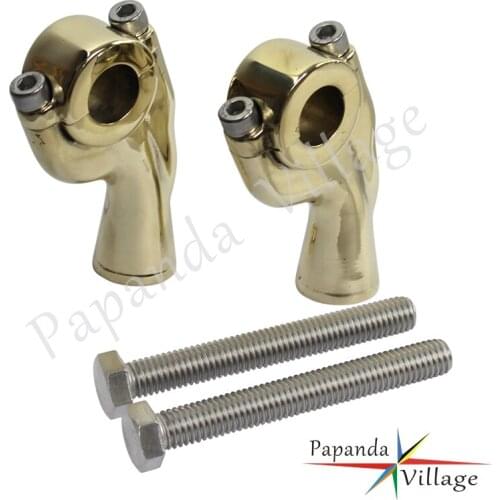 22mm Brass Handlebar Risers Universal Motorcycle Custom 7/8" Handle bar Riser For Yamaha Suzuki Triumph Elevador de manillar