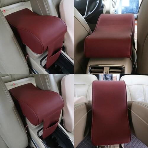 Universal Memory Cotton Car Armrest Pad PU Leather Car Armrest Box Armrest Mat Box Cover Central Armrest Protective Mat 6 Colors