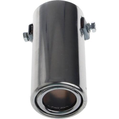 Universal Stainless Steel Car Rear Round Exhaust Pipe Tail Throat Muffler Tip R3MD