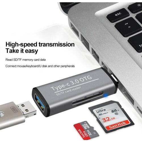Card Reader USB3.0 Type-C USB Card Reader XCF-D205 SD TF Card Reader Multifunction Support For SD TF USB Card Reader