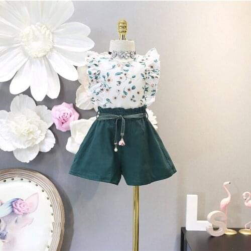 2021 Spring Casual Solid Clothes Sleeveless Girls Clothes High Quality Fashion Kids Clothes