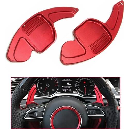 Yubao Red Car Shift Paddle Steering Wheel Shifter for Audi A3 A4L A5 A6L A7 A8 S5 S6 S7 S8 Q3 Q5 Q7 TT TTS