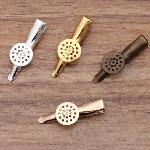 10 PCS 12mm Metal Brass Hair Clip Base Setting Hair Accessories Duckbill Clip DIY Handmade Accessories For Jewelry Making