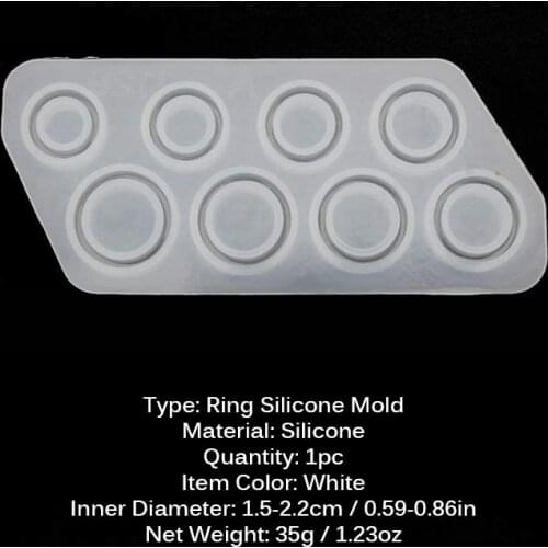 1PC Flat And Diamond Rings Collection Silicone UV Jewelry Molds Pendant Jewelry Tools UV Resin Mold Jewelry Accessories