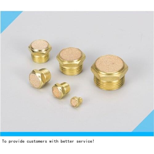 Pneumatic exhaust muffler brass silencer fiitting noise filter reducer connector BSLM-M5 Rc1/8 RC1/4 RC3/8 RC1/2 copper material