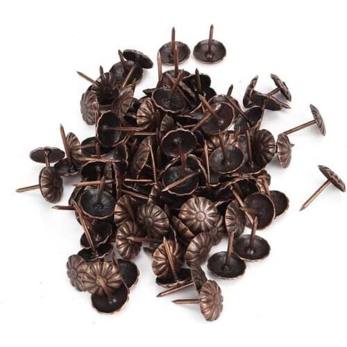 100 Pcs Elegant Vintage Bronze Decorative Nails For Furniture