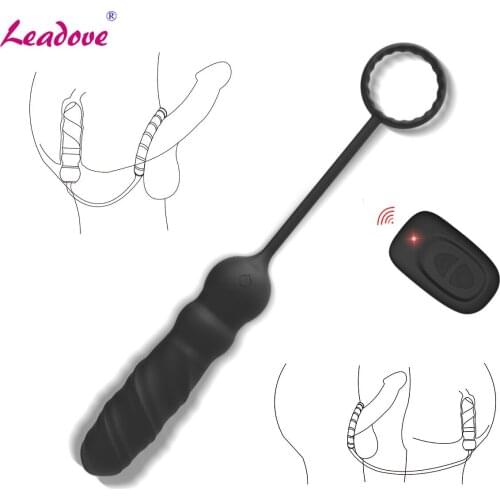 16 Frenquency Male Prostate Massage Vibrator Anal Plug Delay Ejaculation Ring Butt Plug Remote Control Sex Toys For Men GS0498