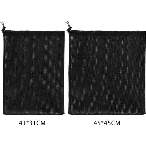 Drawstring Filter Mesh Bag Bio Ball Carbon Media Ammonia Aquarium Fish Tank Pond Insulation Bag Water Pump Net BagAccessory 2pcs