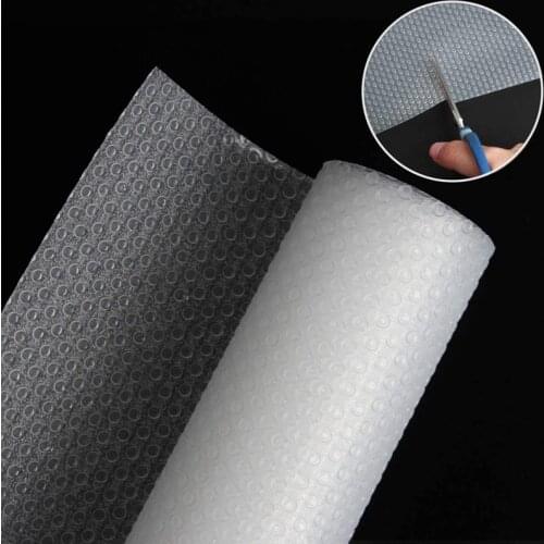 3 Rolls Plastic Shelf Liners Refrigerator Mats EVA Refrigerator Liners Cabinet Liner Waterproof Fridge Pads Drawer Mat