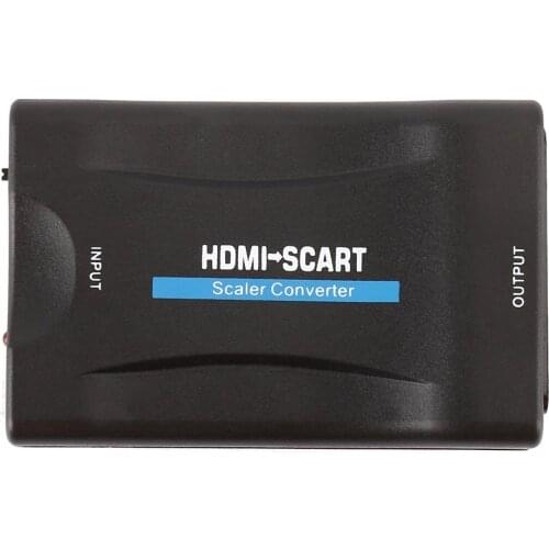Hot Selling New Arrival 1080P HDMI to Scart Converter Audio Video Adapter for HDTV/DVD/Set-top Box/PS3/PAL/NTSC